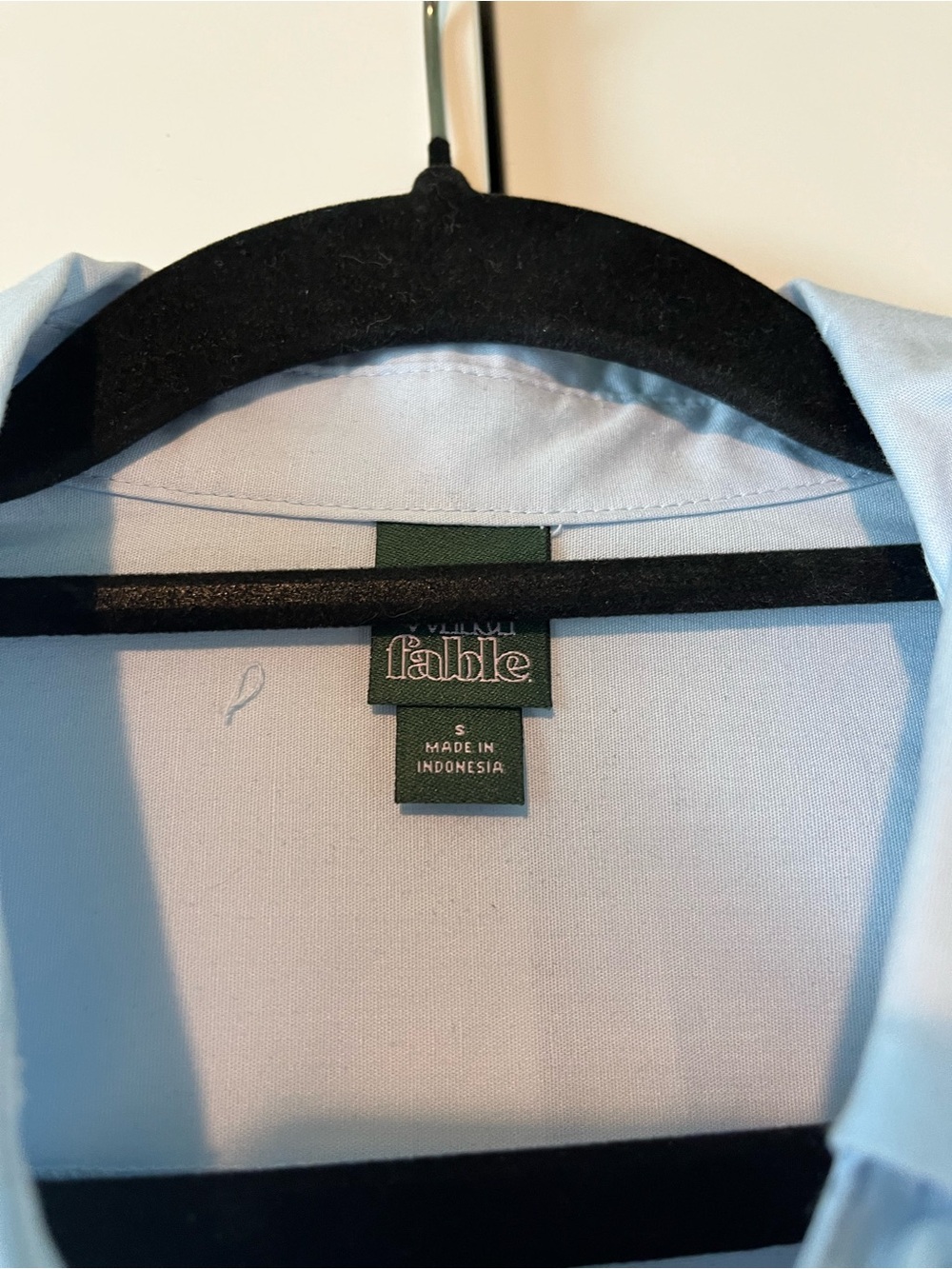 wild fable Light Blue Cropped Button-Down Shirt with Bow Accents - Picture 3 of 4